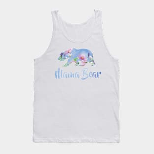 Mama Bear Mother's Day Mother Mom Flowers Gift bab Tank Top